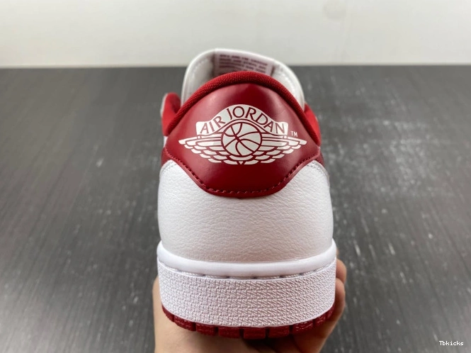 Reps TBK Jordan Retro 705329-101 Low 1 White Red Varsity 0714